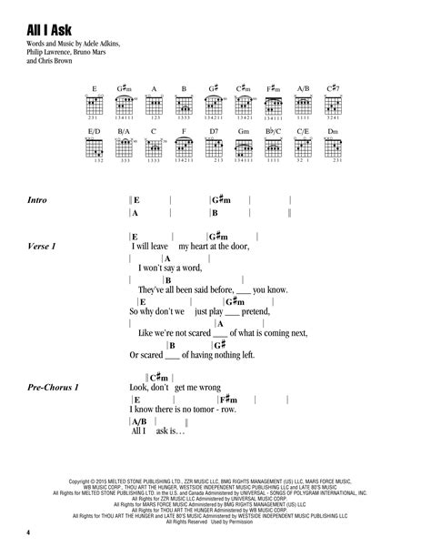 easy on me adele chords|chord adele all i ask.